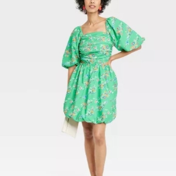 a new day Dresses & Skirts - Target A New Day Puff Short Sleeve Cut Out Bubble A-Line Dress